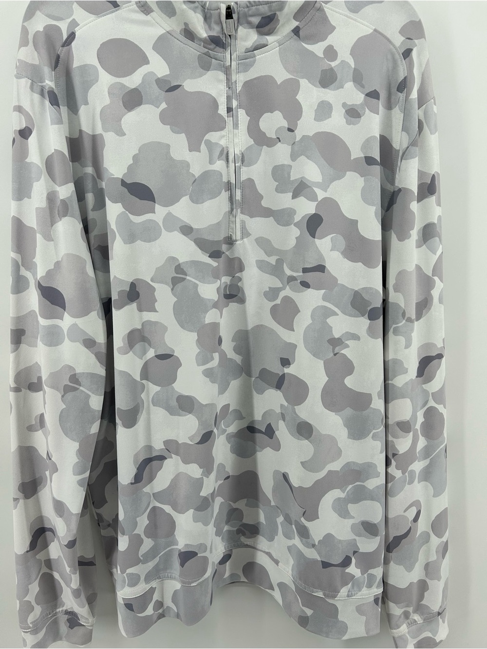 johnnie-O Galoway Gray Camo quarter zip popover